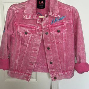 LA Gear Pink Denim Retro Jean Jacket
